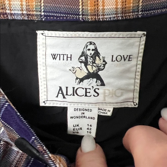 Alice’s Pig purple and orange plaid skirt. - Picture 7 of 7